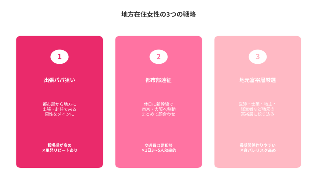 地方在住女性の3つの戦略