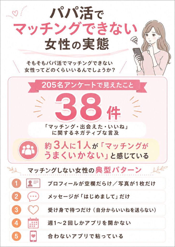 マッチングできない女性の特徴