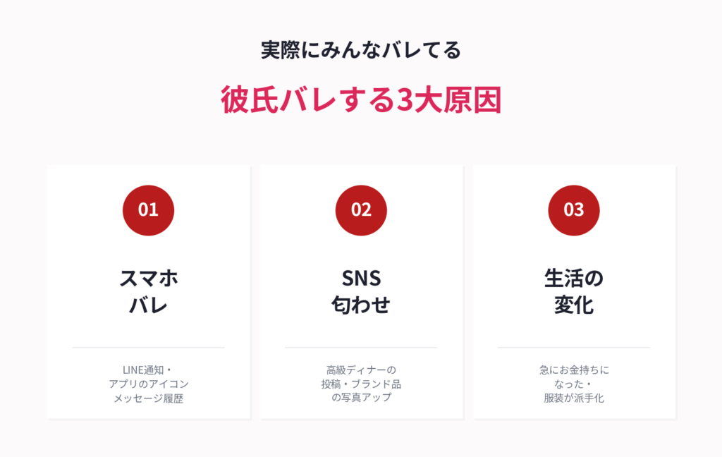 彼氏バレする3大原因