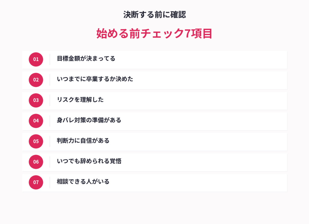パパ活を「始めるべきか」判断チェックリスト7項目